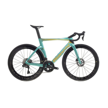 Bianchi Oltre RC Tour de France Limited Edition Dura - Ace Di2 9200 Bike 4M - Celeste Metallic / Iridescent Gold