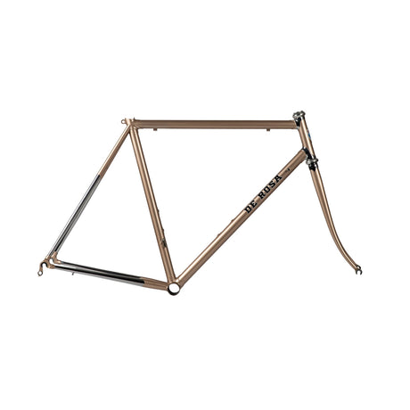 De Rosa Collezione Acciaio w/Chrome Lugs and Rear Triangle Frameset Champagne