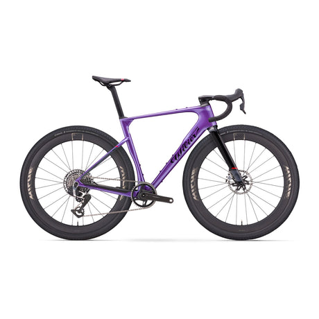 Wilier Rave SLR ID2 GRX Di2 Bike w/Alloy Bar and Carbon Wheels Neon Purple